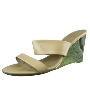 kate spade new york  Women Slide Sandal Shoes Brown Leather Size 8 Medium